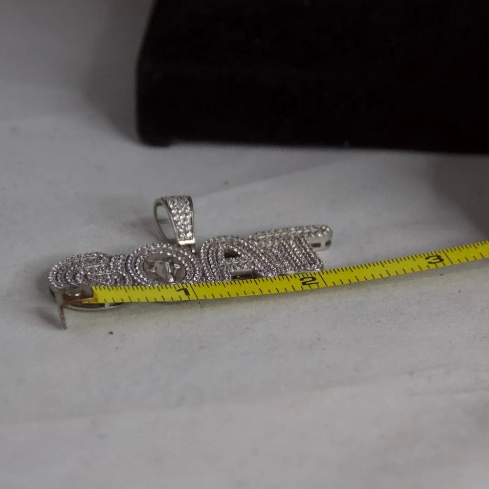 925 Sterling Silver Iced Out GOAT Pendant Cubic Zirconia Hip Hop Jewelry Large